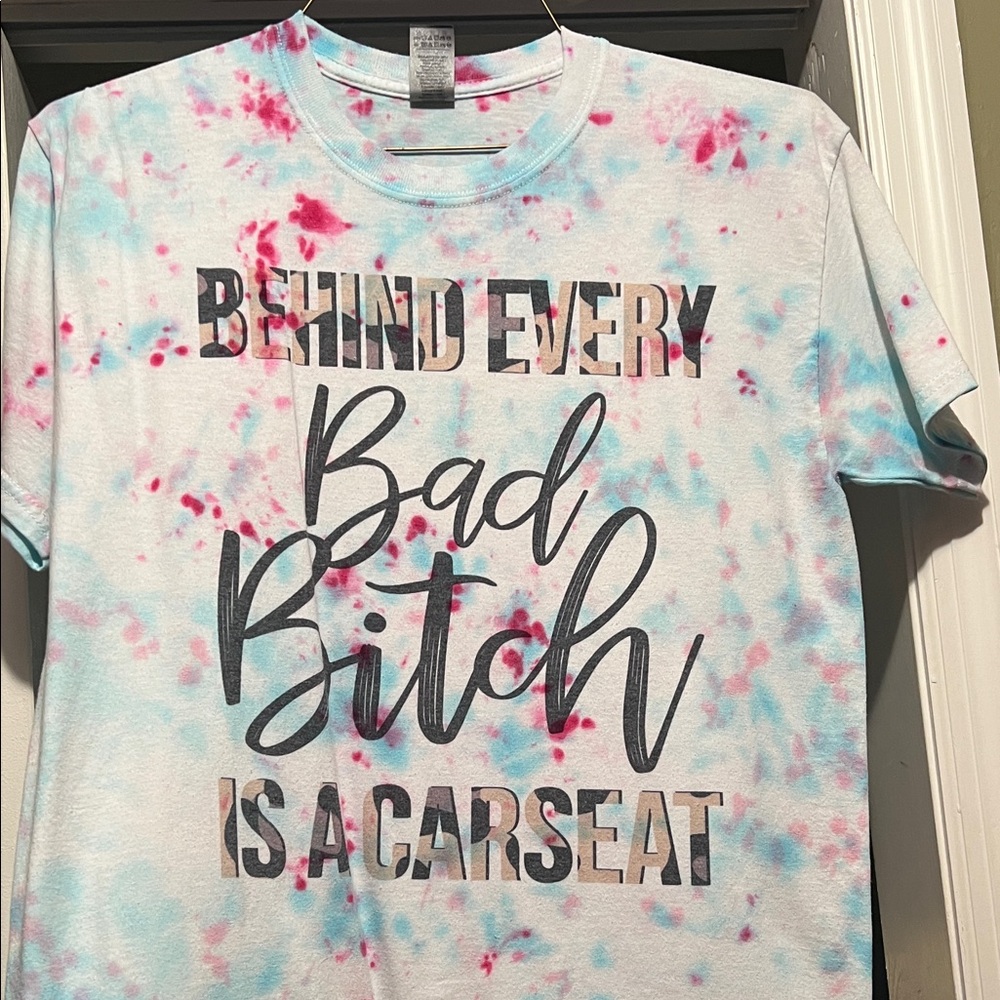 Gildan Tie-Dye Short Sleeve Tee - Pink, Blue, White